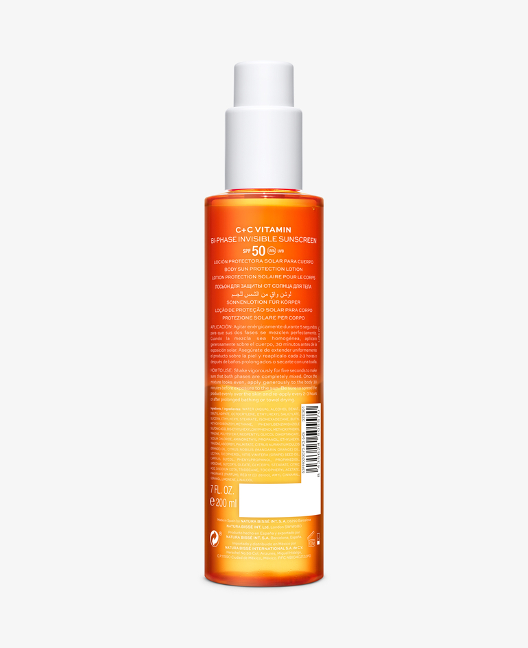 c+c vitamin spf 50 bi-phase invisible sunscreen
